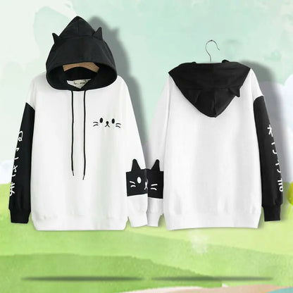 Sweat à capuche à motif de patte de chat pour femme Pour toi Mon chat