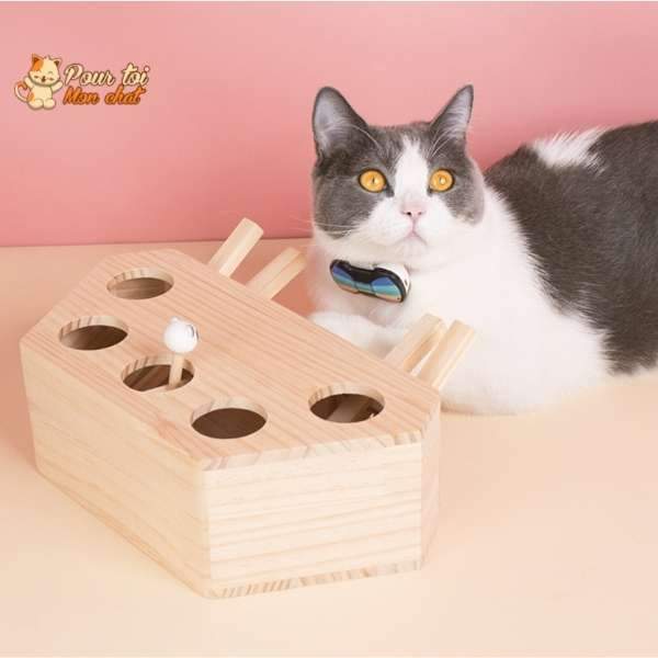 Jeu éducatif en bois - AttrapCat'™ - Pour toi Mon chat