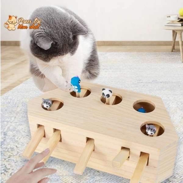 Jeu éducatif en bois - AttrapCat'™ - Pour toi Mon chat