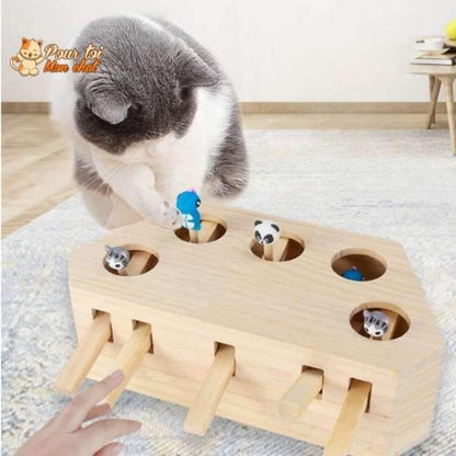 Jeu éducatif en bois - AttrapCat'™ - Pour toi Mon chat