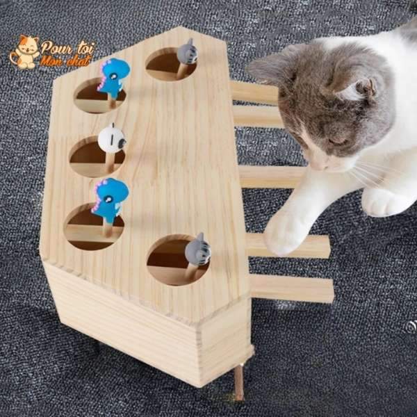 Jeu éducatif en bois - AttrapCat'™ - Pour toi Mon chat