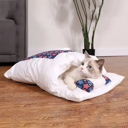 Washable Cat Bed Cat Sleeping Bag Nest Mat Winter Warm House For Cat Dog Small Pet Bed Puppy Kennel Sofa Cushion Pet Products Pour toi Mon chat