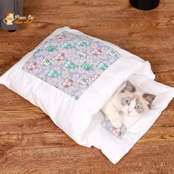 Washable Cat Bed Cat Sleeping Bag Nest Mat Winter Warm House For Cat Dog Small Pet Bed Puppy Kennel Sofa Cushion Pet Products Pour toi Mon chat
