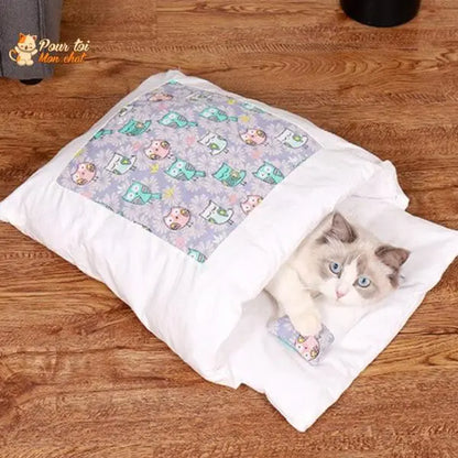 Washable Cat Bed Cat Sleeping Bag Nest Mat Winter Warm House For Cat Dog Small Pet Bed Puppy Kennel Sofa Cushion Pet Products Pour toi Mon chat