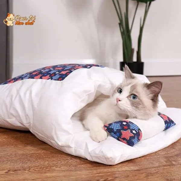 Washable Cat Bed Cat Sleeping Bag Nest Mat Winter Warm House For Cat Dog Small Pet Bed Puppy Kennel Sofa Cushion Pet Products Pour toi Mon chat