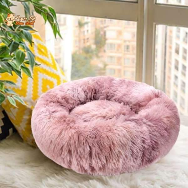 Coussin chat, maison pour chat, niche pour chat, COUSSINOO rose violet, coussin jaune et blanc, logo pour toi mon chat en haut à gauche
